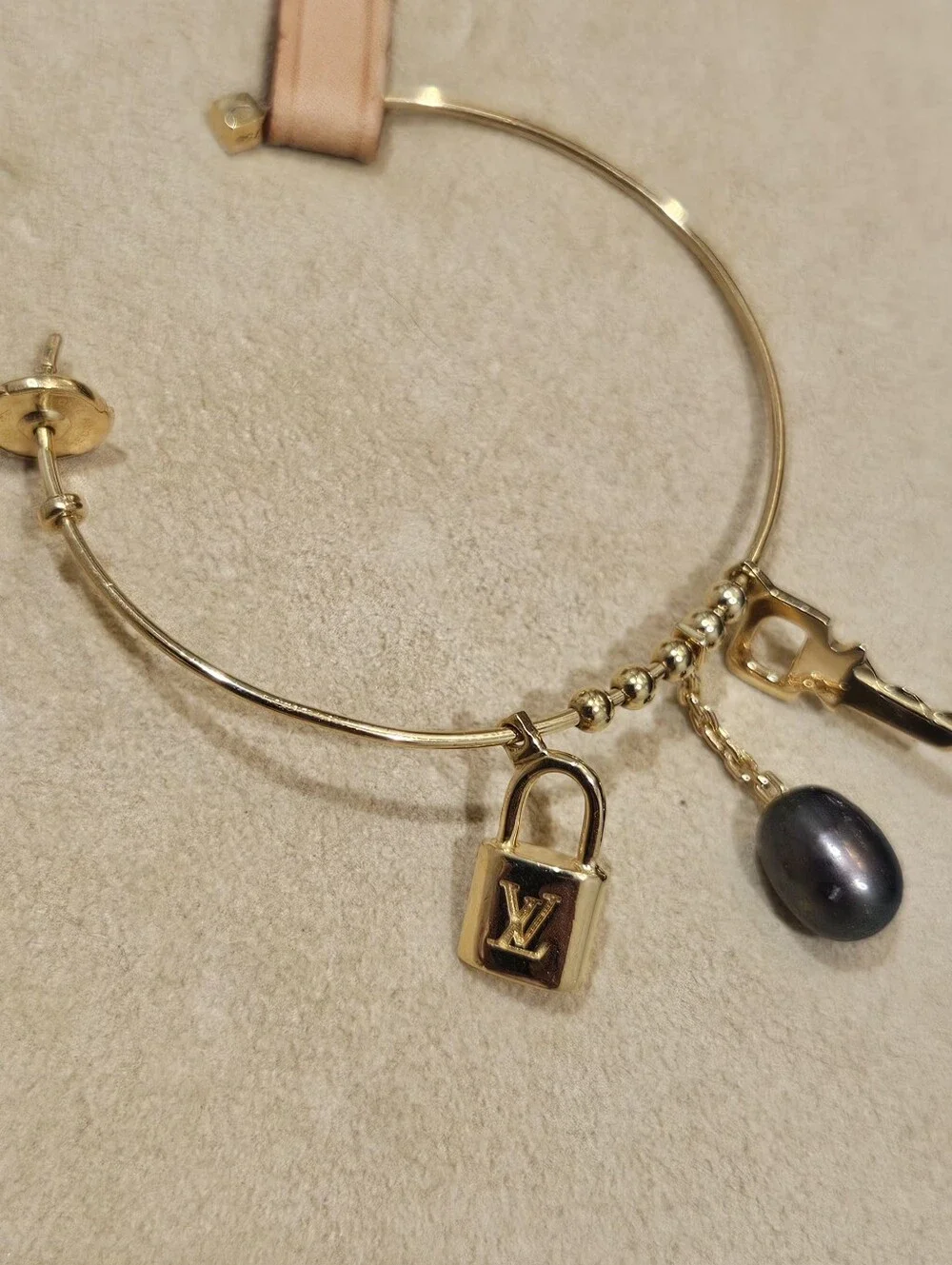 Louis Vuitton 18K Yellow Gold Multi-Charm Hoop Earrings